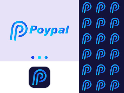 P Latter Poypal Logo Design