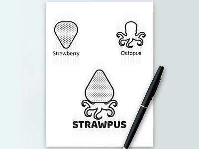 Strawpus Logo Design abstract logo animal logo brand design brand identity branding colorful logo creative logo fruits logo gradient logo latter logo logo logo design logodesign logos modern logo octopus logo design sketch logo mockup strawberry logo design strawpus unique logo