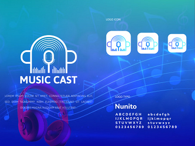 Music Cast Logo Design