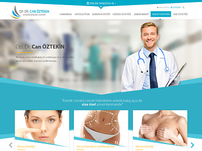 Can Oztekin - Plastic surgeon aesthetic health web design