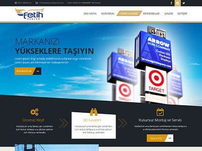 Fetih Reklam advertisement sign web design