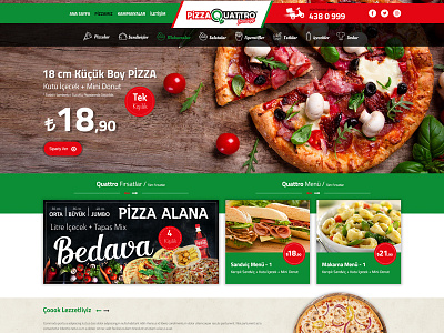 Pizza Quattro Web Design