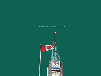 Parliament-Hill-Quebec flat icon icon illustration landmark