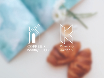 K coffee branding k letter logo