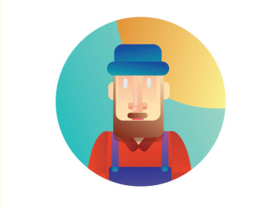 Farmer character farmer graphic icon illustration
