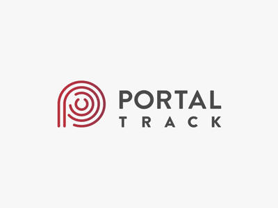 Logo Concept brand creative design logo portal speak track