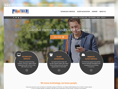 Technology Service Company Concept concept homepage portals technology