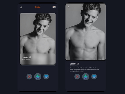 Tinder remake adobexd design tinder ui uiux