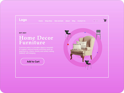 Furniture Landing Page branding design illustration logo ui uidesign uiux ux ux design vector