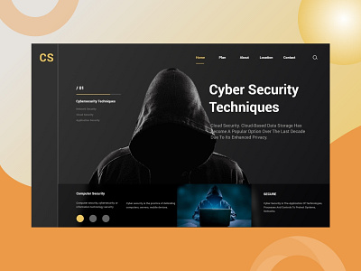 Cyber Security Landing Page branding design illustration logo ui uidesign uiux ux ux design vector