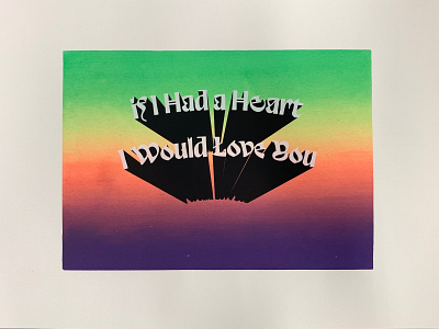 If I Had a Heart... colour graphic design illustration music poster screenprint split fountain the knife typography