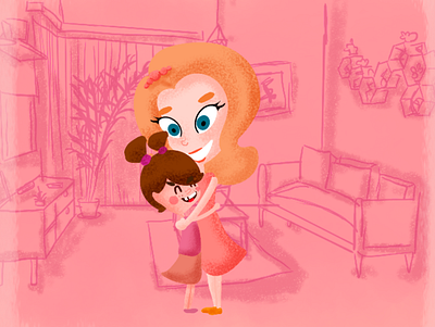 Mother's day character character design design girl illustration kid mom mother motherhood mothers day mothersday toddler