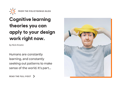 Cognitive Learning Theories for UX Designers blog cognition policygenius psychology ux design