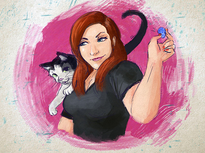 30 Day Challenge Day2: "Someone I like" 30dc613 art cartoon cat illustration ottawa photoshop portrait
