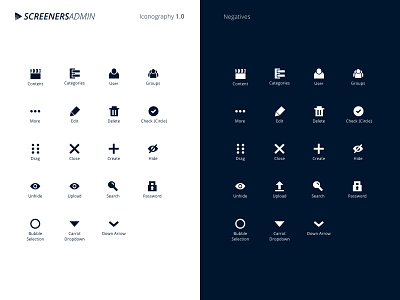 Screeners Admin Iconography