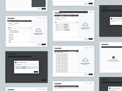 Tiburon Wireframes app branding design material ui ui ux web wireframe