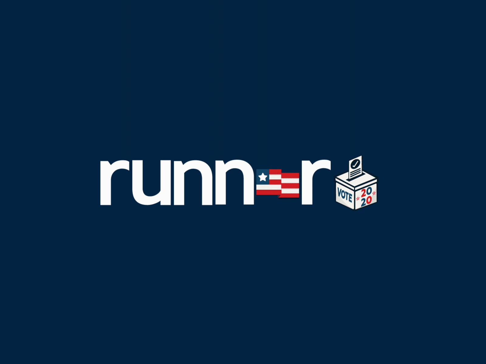 Runner 2020 Election Theme animation app branding design election2020 gif icon iconography illustration logo web