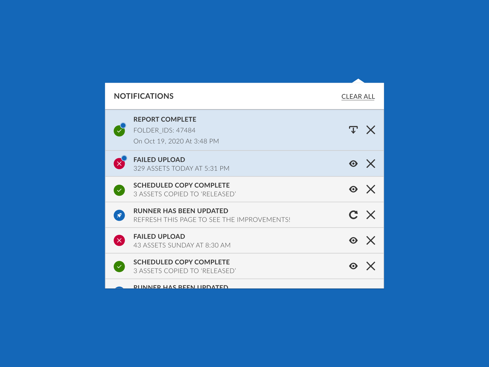Notifications Drawer by Carlos Sosa on Dribbble