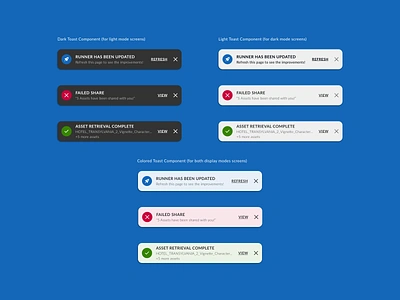 Toast Notifications app branding design flat iconography minimal typography ui ux web