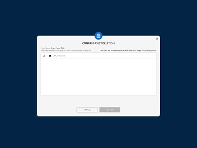 Confirm Asset Deletion Modal