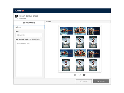 Contact Sheet Configurations