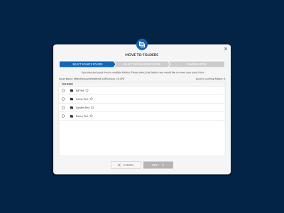 Move to Folders app branding design iconography logo modal ui ux vector web