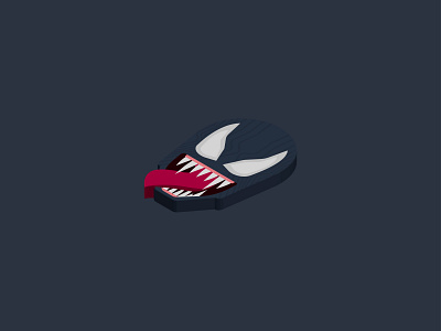 Isometric Venom app branding illustration logo ui vector web