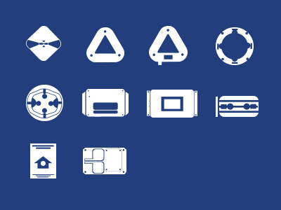 Illustrated Product Icon Silhouettes icons