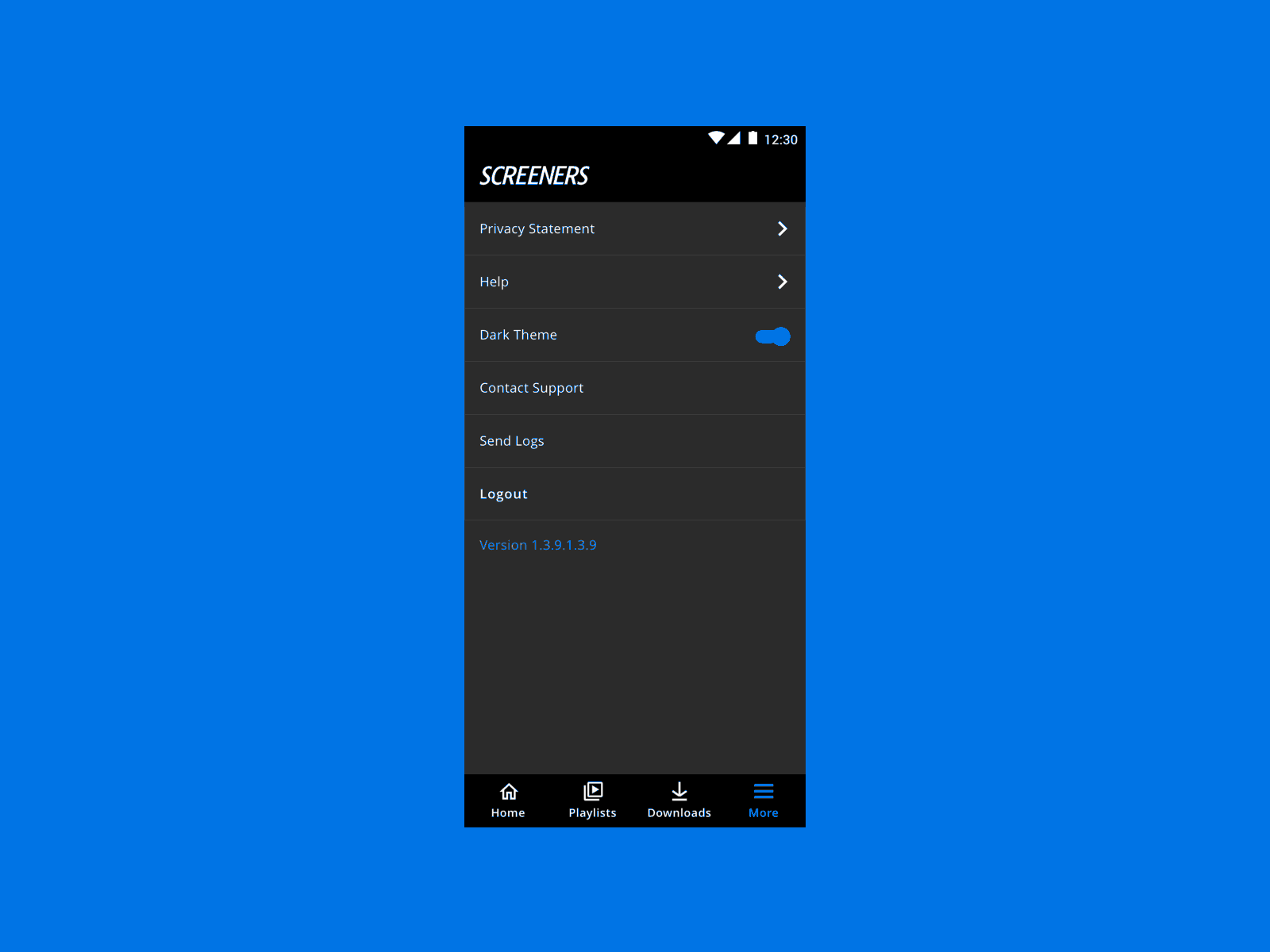 Screeners Android Dark Mode