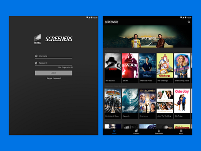 Screeners Android Dark Mode Tablet