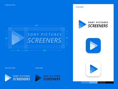 Screeners App Logo app branding icon iconography illustration logo pantone typography ui vector