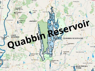 Quabbin Reservoir Fishing Map Quabbin Reservoir By Pavel Kalina On Dribbble