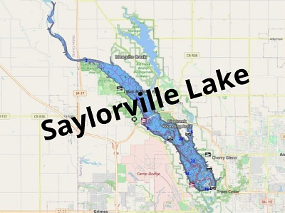 Saylorville Lake depth map fishing map marine chart nautical chart typography