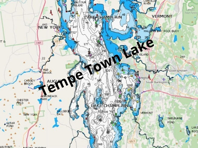 Tempe Town Lake depth map fishing map marine chart nautical chart