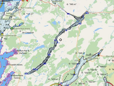 Loch Awe (Loch Obha) nautical chart