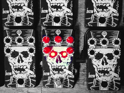 Guitar Pedal Illustration | Baron Samedi amplification animal baron evil factory friday fuzz guitar halloween pedal samedi sound