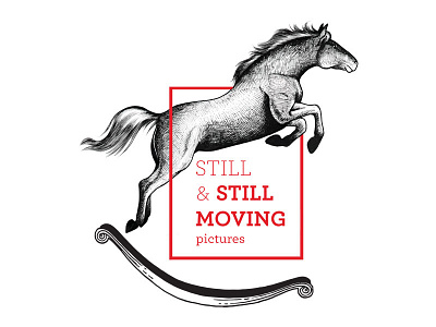 Still & Still Moving Pictures Logo cinema director film horse house logo movie pictures production reel rocking still