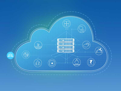 Cloud platform cloud data flow light line ui web