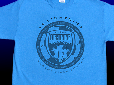 Lightning Tee art crest graphic design logo print shield shirt soccer sports