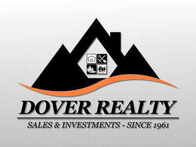 Dover Realty branding classic design graphic home housing logo print real estate social