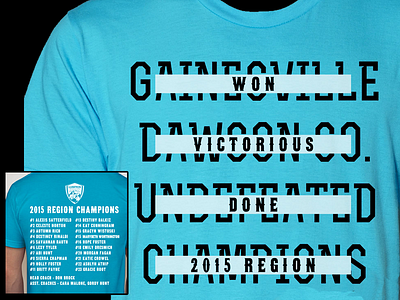 Region Champs Tee apparel branding graphic soccer sports tee