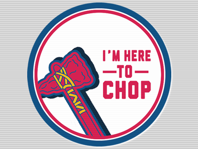 Braves Sticker atlanta baseball braves chop design duplicate graphic icon logo sticker tomahawk