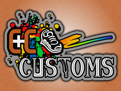 CC Customs brand design graphic laces logo plus shoes store website