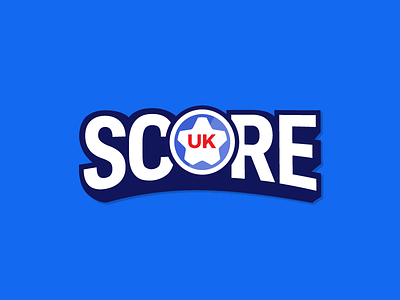 ScoreUK badge blue branding football logo sport