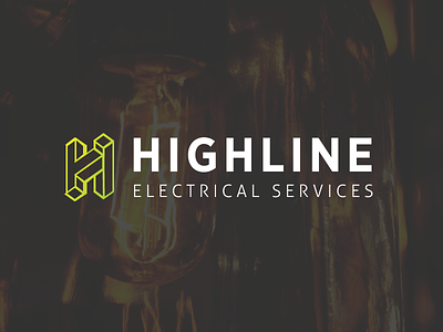 Highline Electrical Logo Exploration brand mark branding colour electrical identity illustration logo logomark startup vector