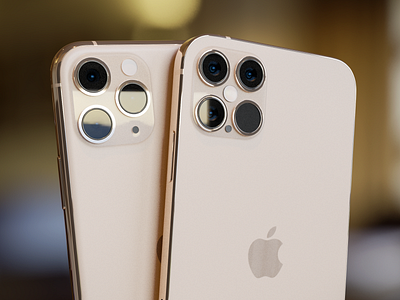 iPhone 12 Concept vs iPhone 11 Pro Gold apple apple design branding design iphone minimal minimalism modern modern design render