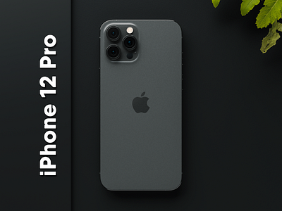 iPhone 12 Pro All Black apple apple design branding design iphone minimal minimalism modern modern design render
