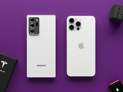 iPhone 12 Pro vs Note Ultra apple apple design branding design iphone minimal minimalism modern modern design render samsung galaxy