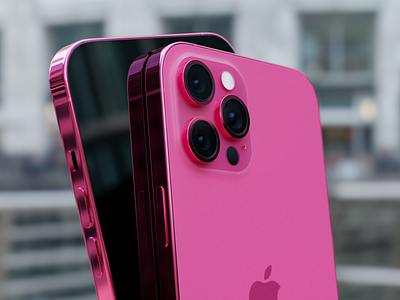 iPhone 12 Pro Max in Pink apple apple design design iphone minimal modern modern design pink render