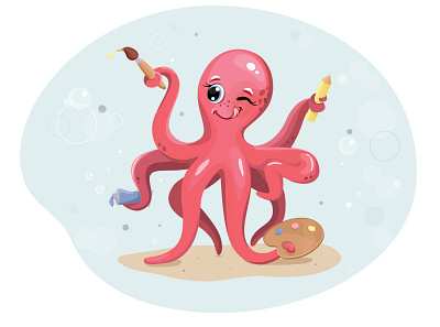 octopus illustration vector